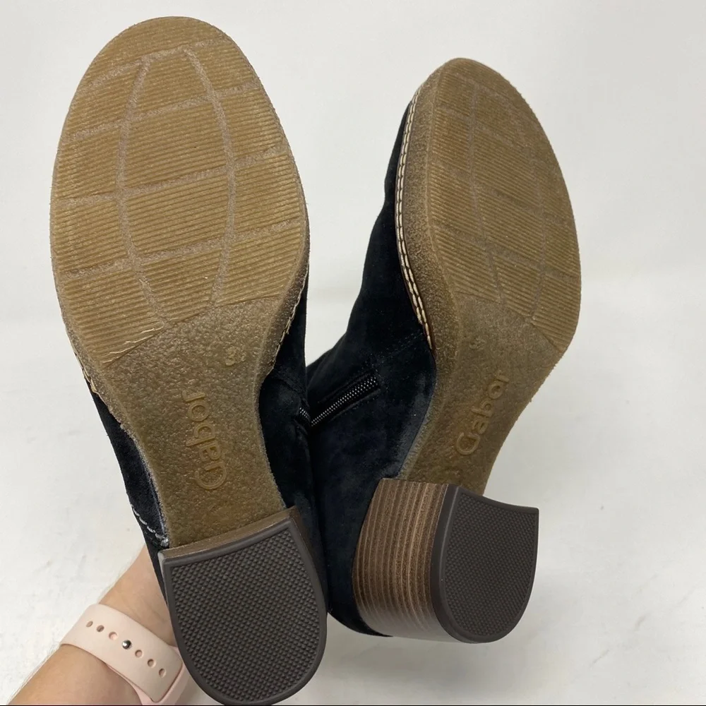 Gabor comfort suede Chelsea ankle boots black